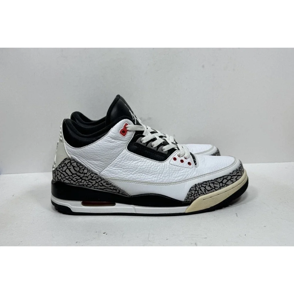 Nike Air Jordan 3 Retro Infrared 136064-123 Size 12 White Black Red Cement Bred‎